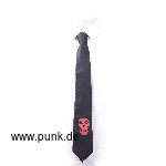 Krawatte mit rotem Misfitsschädel