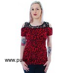 Leo Lace Top, rot