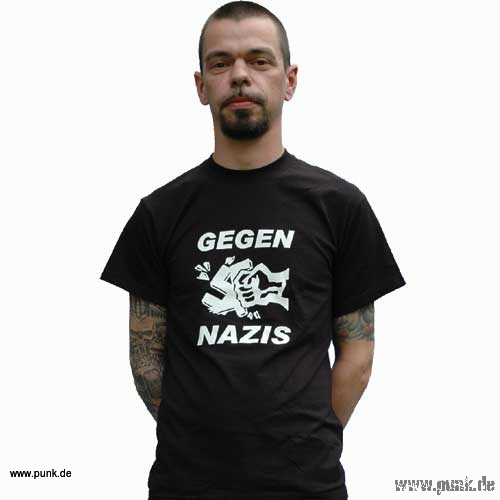 Sexypunk: Gegen Nazis-T-Shirt, schwarz