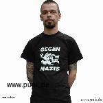 Gegen Nazis-T-Shirt, schwarz