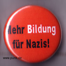 : Mehr Bildung für Nazis Button