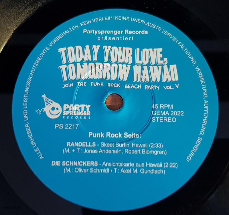 V.A.: Today Your Love, Tomorrow Hawaii EP