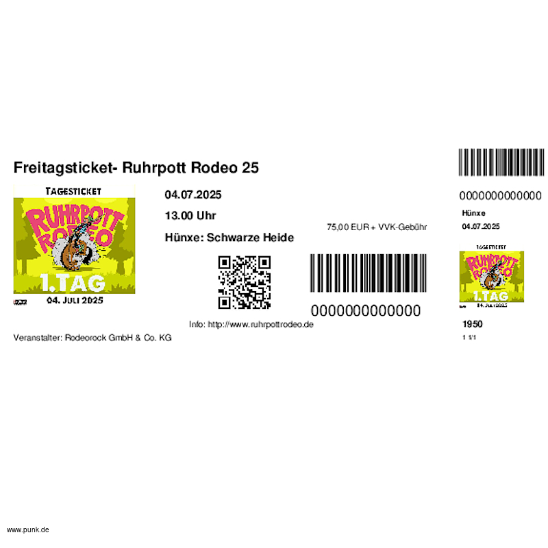 : HardTicket Freitagsticket- Ruhrpott Rodeo 25